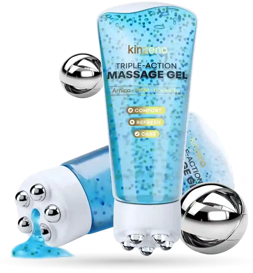 Kinzeno Magnetic Gel Roller Triple-Action Massage Gel with Arnica MSM Boswellia