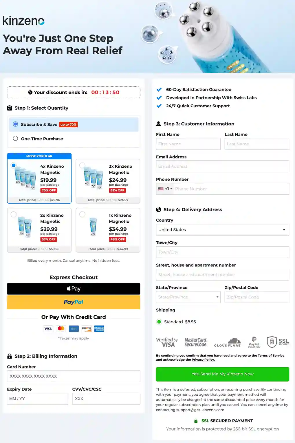 Kinzeno Secure Checkout Payment