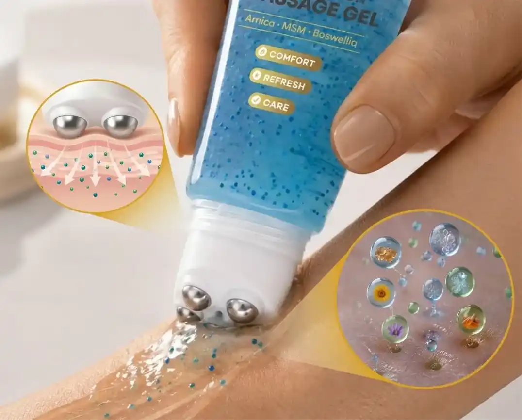 Kinzeno Gel Roller Natural Plants and Minerals Ingredients